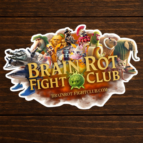 Brain Rot Fight Club Sticker